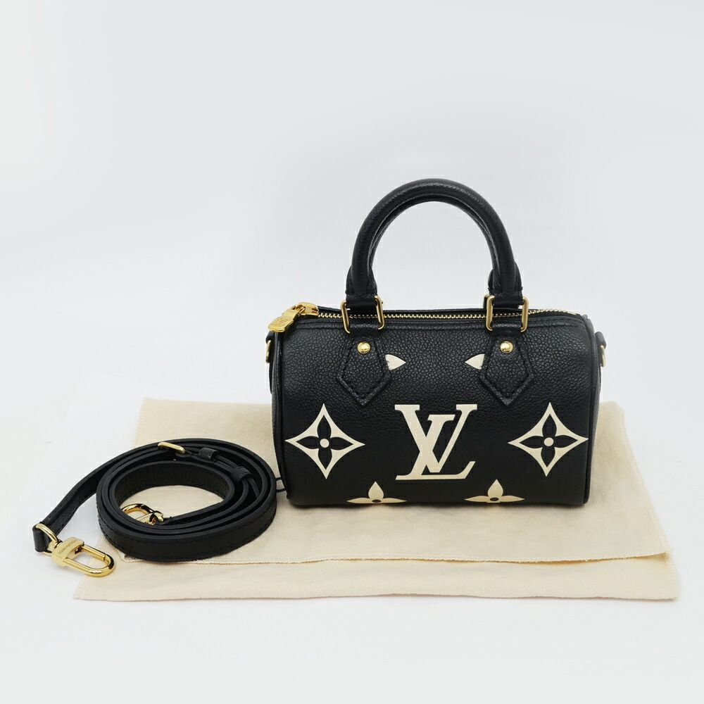 Louis Vuitton Bicolor Monogram Empreinte Nano Speedy Black Hand Bag — view 9