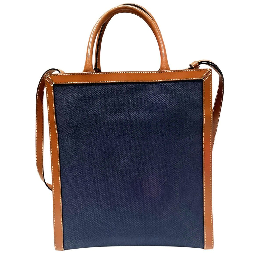 Celine Vertical Cabas Small Tote Canvas Leather — view 2