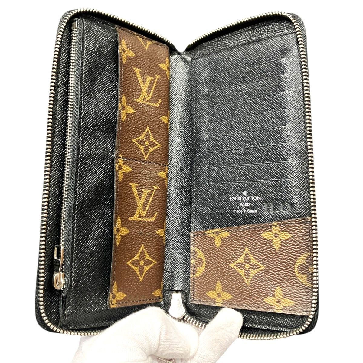 Louis Vuitton Zippy Wallet Vertical Monogram Macassar — view 3