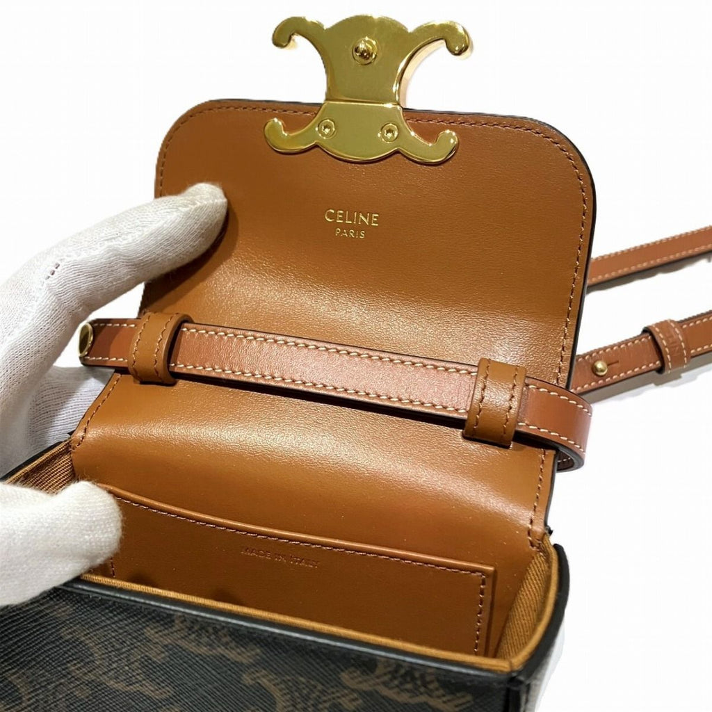 Celine Mini Claude Triomphe Shoulder Bag — view 9
