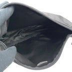 Prada Tessuto Nylon Pouch Large Triangle Logo Black — view 8