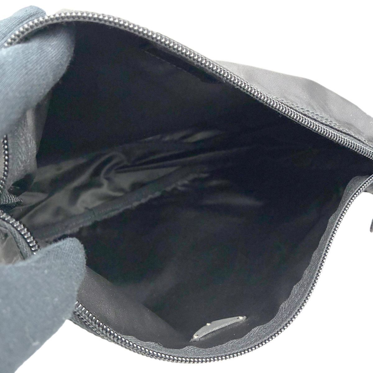 Prada Tessuto Nylon Pouch Large Triangle Logo Black — view 8