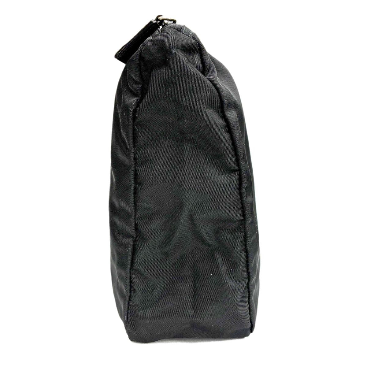 Prada Tessuto Nylon Pouch Large Triangle Logo Black — view 7