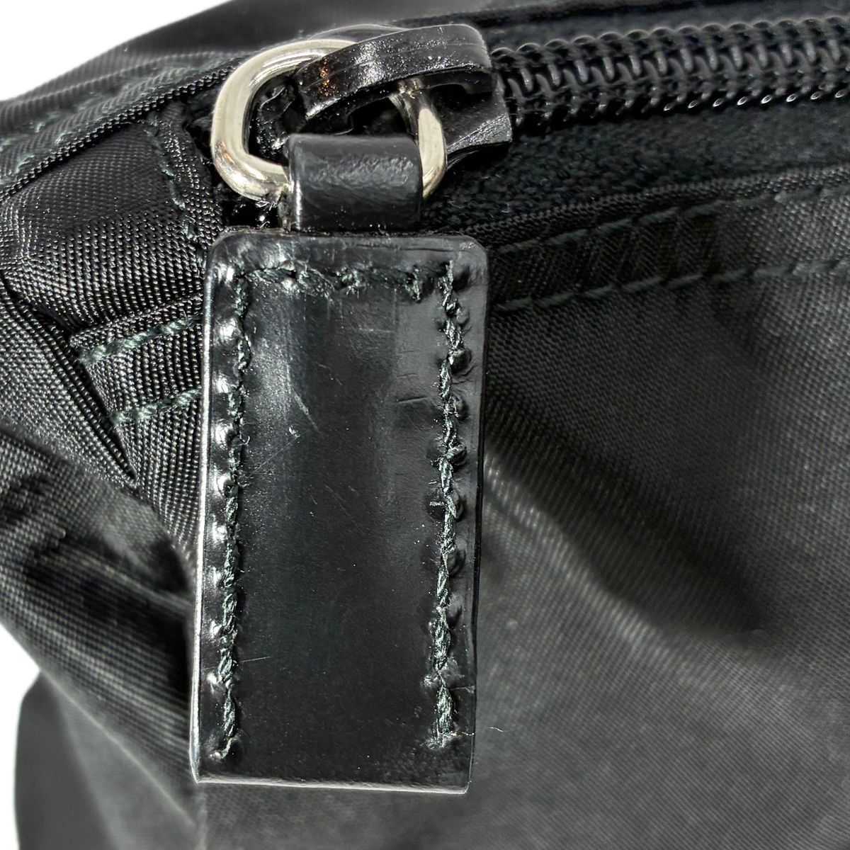Prada Tessuto Nylon Pouch Large Triangle Logo Black — view 3