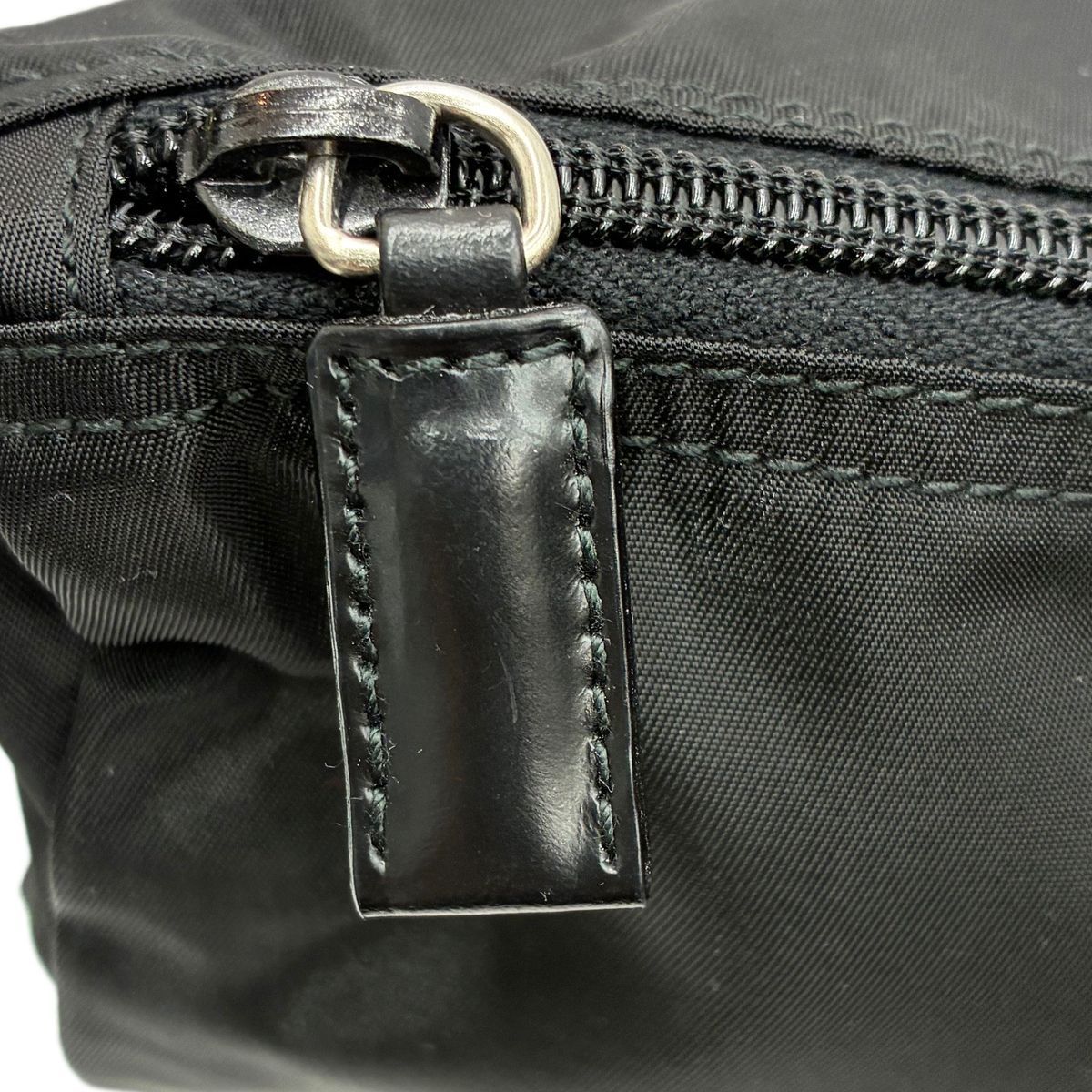 Prada Tessuto Nylon Pouch Large Triangle Logo Black — view 4