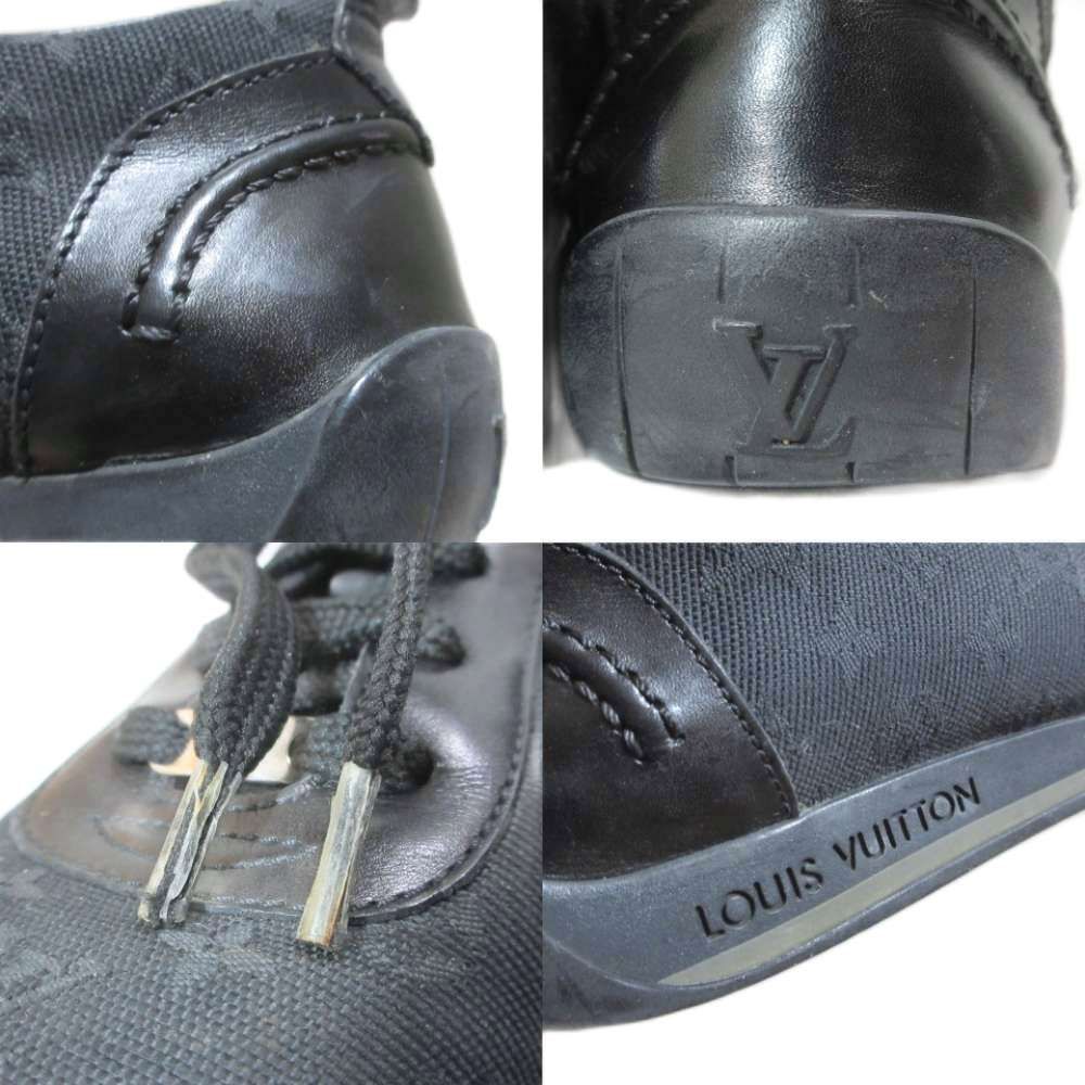 Louis Vuitton Monogram Mini Sneakers Low Cut Shoes 35.5 Black — view 8