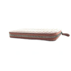 Bottega Veneta Intrecciato Wallet Leather Zip Around Logo Red — view 4