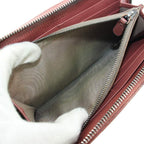 Bottega Veneta Intrecciato Wallet Leather Zip Around Logo Red — view 6