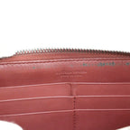Bottega Veneta Intrecciato Wallet Leather Zip Around Logo Red — view 7