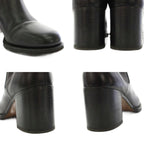 Chanel Side Gore Boots Short Leather CC Logo Vibram Sole 36c Black YT — view 9