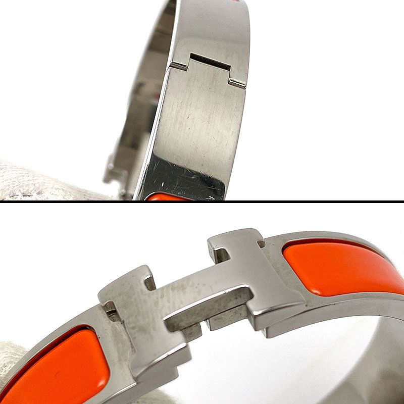 Hermes Clic Clac Bracelet Bangle Orange — view 6