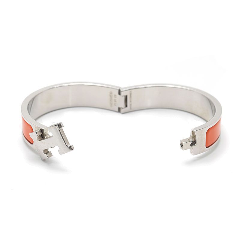 Hermes Clic Clac Bracelet Bangle Orange — view 3