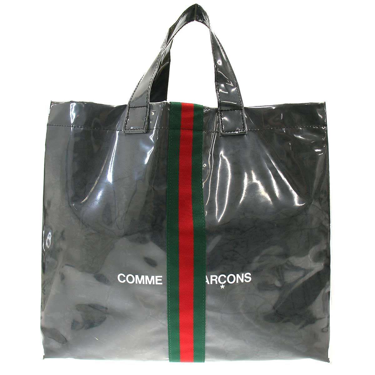 Gucci Comme Des Garcons Sherry Line Vinyl Tote Black — view 2