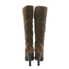 Saint Laurent Yves Long Boots Suede Tassel 35 Brown KU — view 3