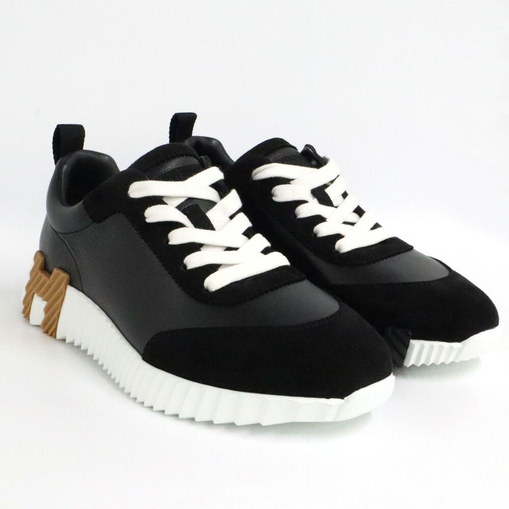 Hermes Bouncing Leather Sneakers Black 36.5 Shoes — view 3