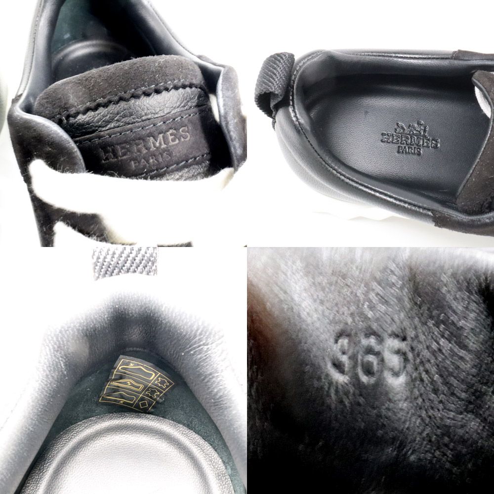 Hermes Bouncing Leather Sneakers Black 36.5 Shoes — view 7