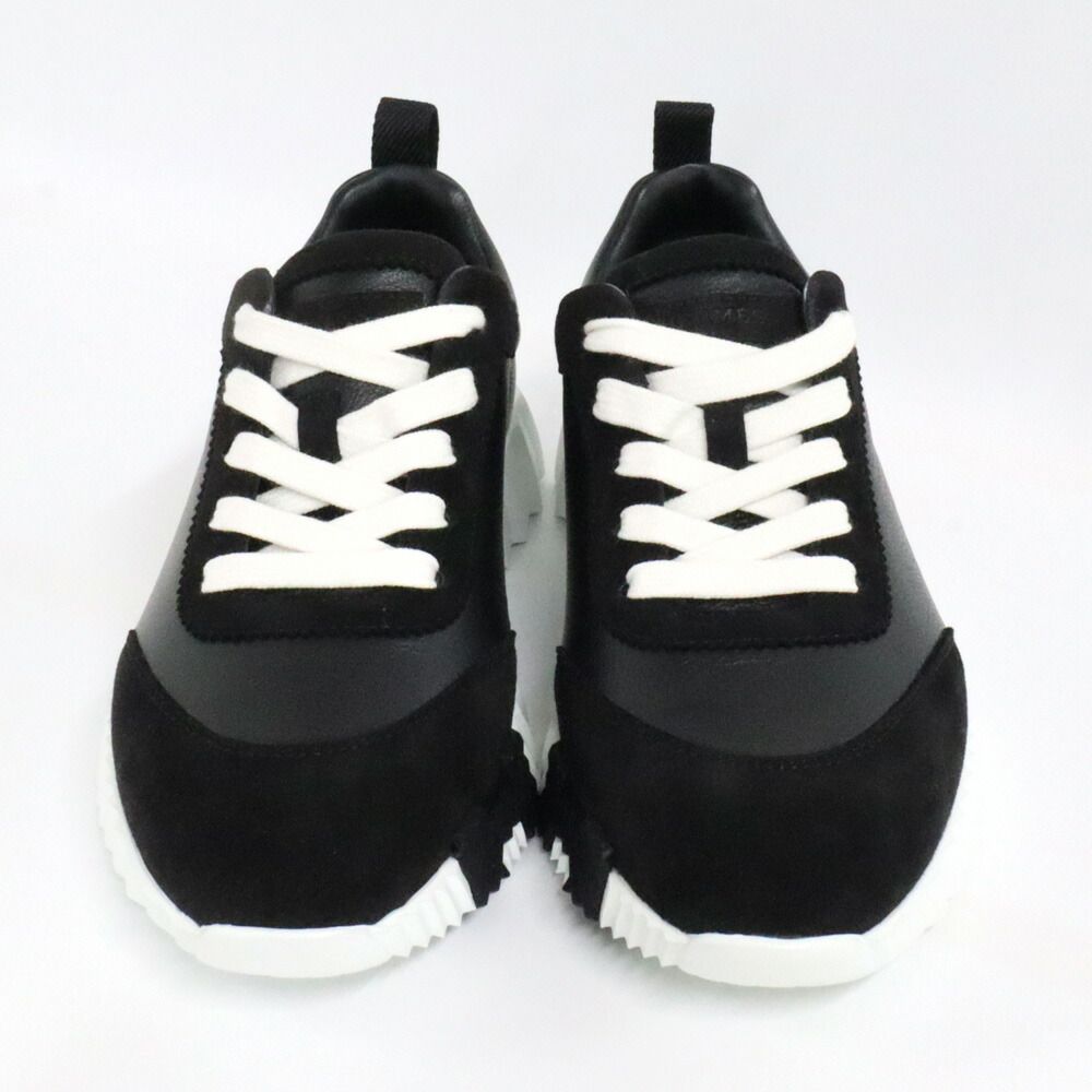 Hermes Bouncing Leather Sneakers Black 36.5 Shoes — view 2