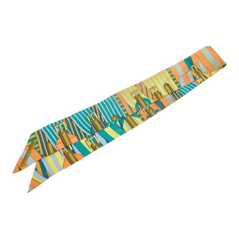 Hermes Twilly Sangle Scarf Multicolor Silk — view 2