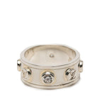 Louis Vuitton LV Studded Ring L Silver Zircon — view 2