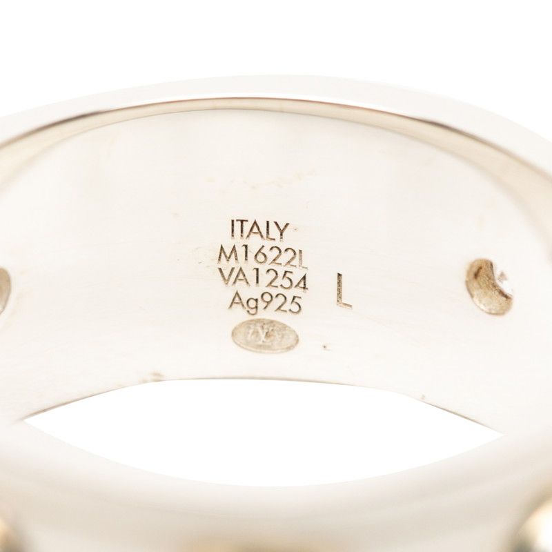 Louis Vuitton LV Studded Ring L Silver Zircon — view 5