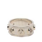 Louis Vuitton LV Studded Ring L Silver Zircon — view 4