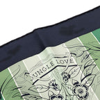 Hermes Carre 90 Jungle Love Scarf Large Green Navy Multicolor Silk — view 6