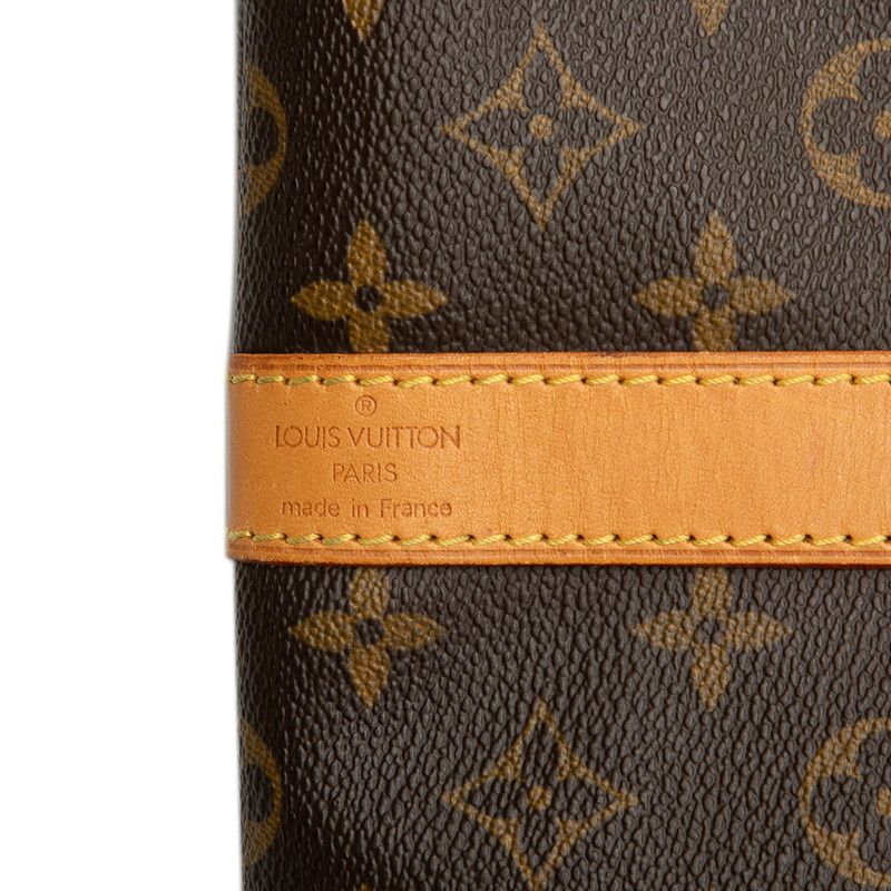 Louis Vuitton Monogram Keepall Bandouliere 60 Boston Bag 2-Way Brown Leather — view 5