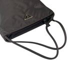 Prada Triangle Logo Handbag Nylon Gray — view 5