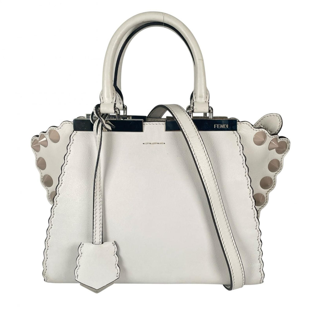 Fendi Mini Petite 3 Jours Handbag Leather White