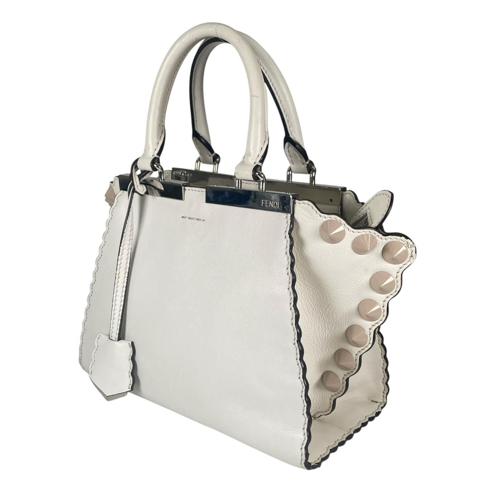Fendi Mini Petite 3 Jours Handbag Leather White — view 2