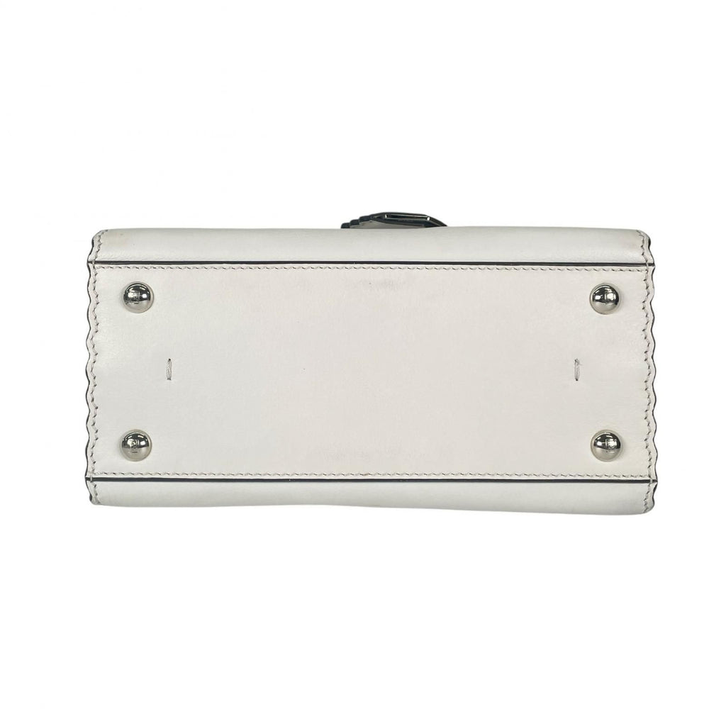 Fendi Mini Petite 3 Jours Handbag Leather White — view 4
