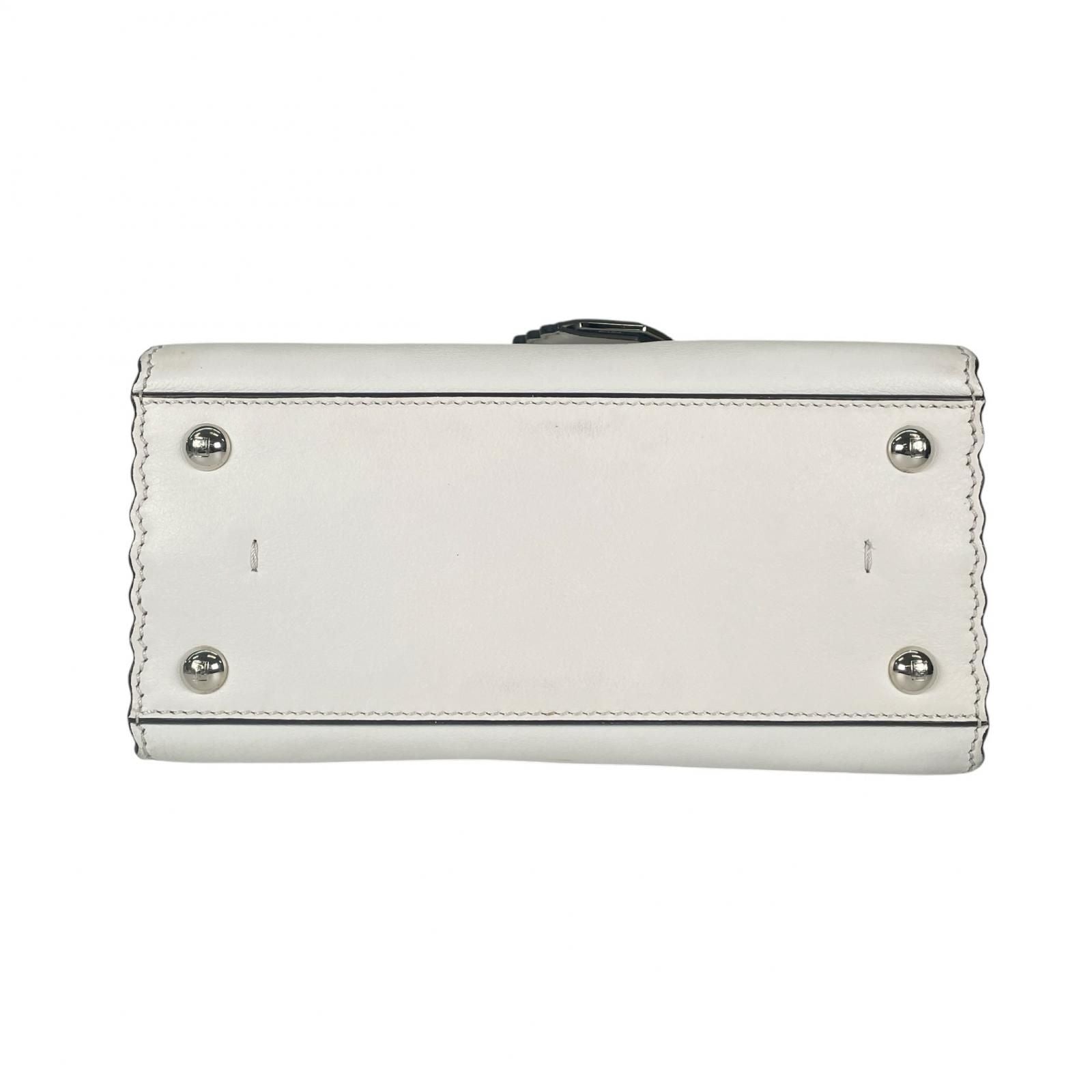 Fendi Mini Petite 3 Jours Handbag Leather White — view 4