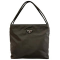 Prada Triangle Logo Handbag Nylon Black