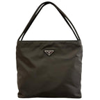 Prada Triangle Logo Handbag Nylon Black