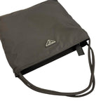 Prada Triangle Logo Handbag Nylon Black — view 5