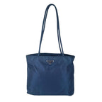 Prada Triangle Logo Shoulder Bag Nylon Blue