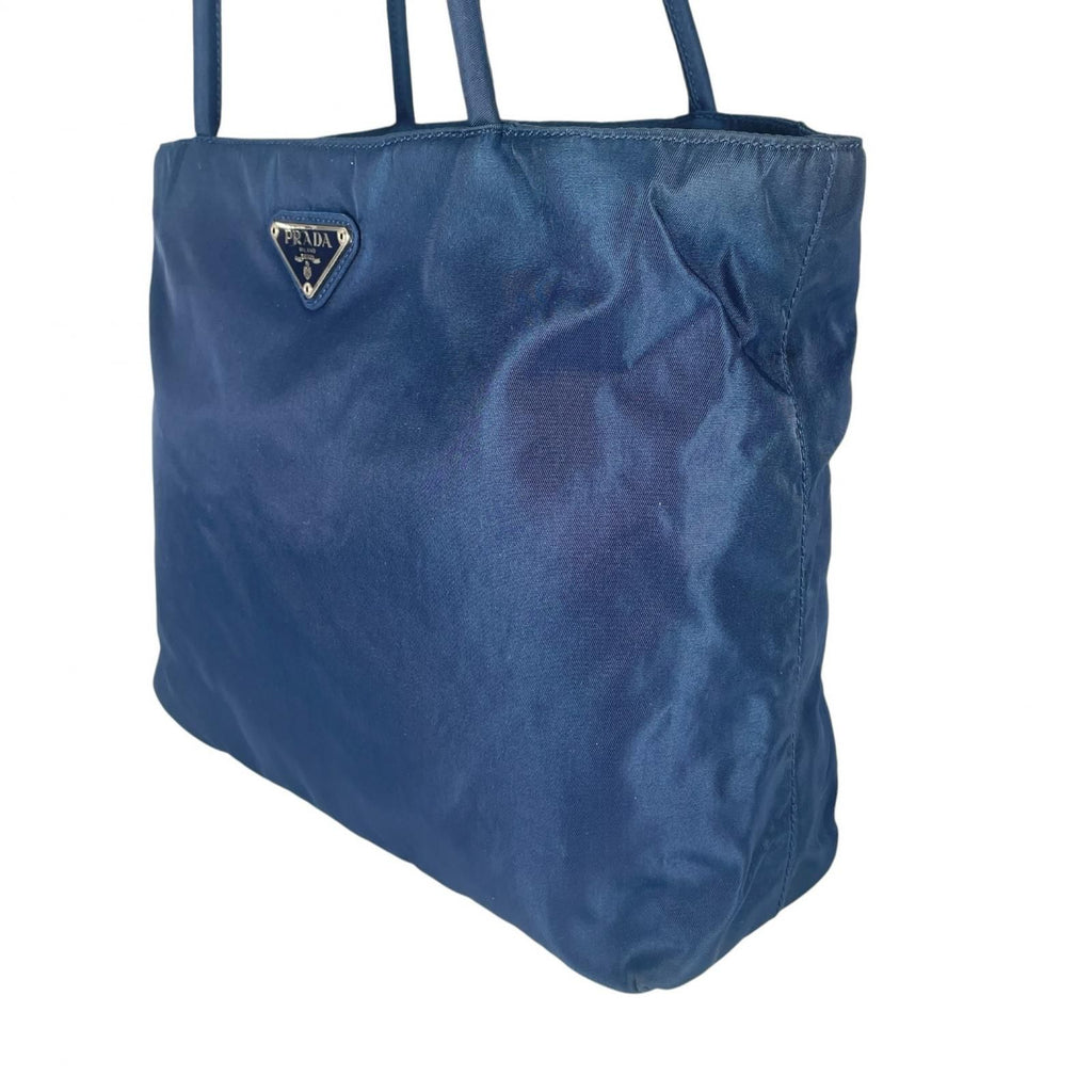 Prada Triangle Logo Shoulder Bag Nylon Blue — view 2