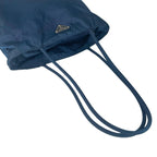 Prada Triangle Logo Shoulder Bag Nylon Blue — view 5