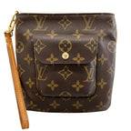 Louis Vuitton Partition Shoulder Bag Monogram Canvas Brown Pouch