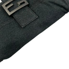 Fendi Mamma Baguette Shoulder Bag Cotton Dark Gray — view 6
