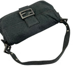 Fendi Mamma Baguette Shoulder Bag Cotton Dark Gray — view 5