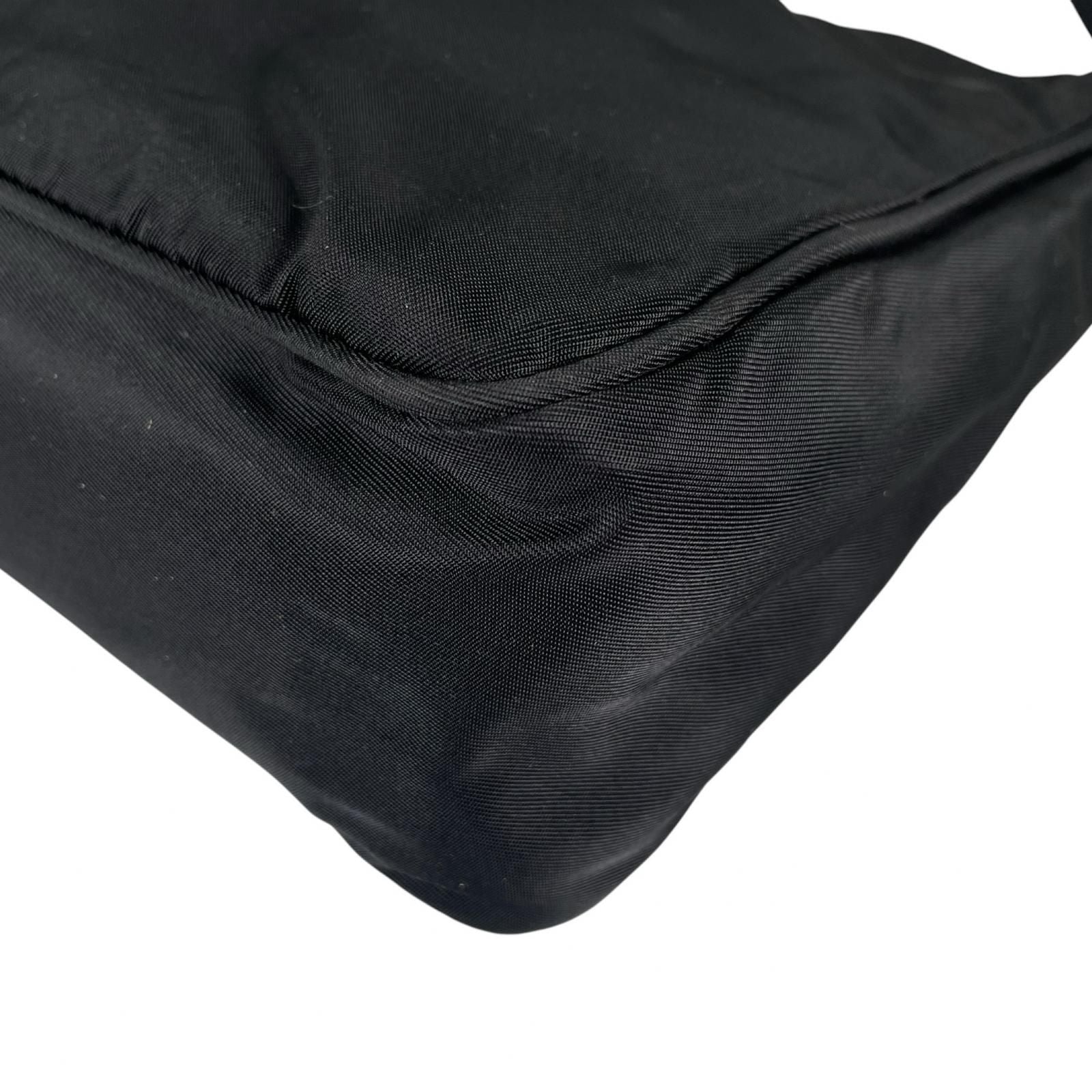 Prada Triangle Logo Handbag Nylon Black — view 8