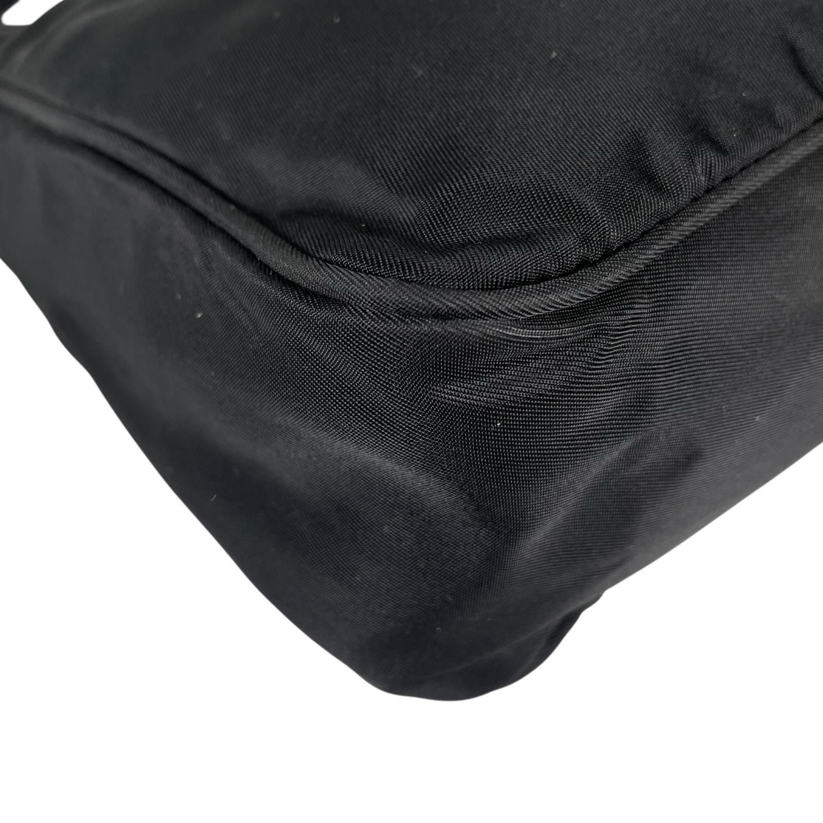 Prada Triangle Logo Handbag Nylon Black — view 7