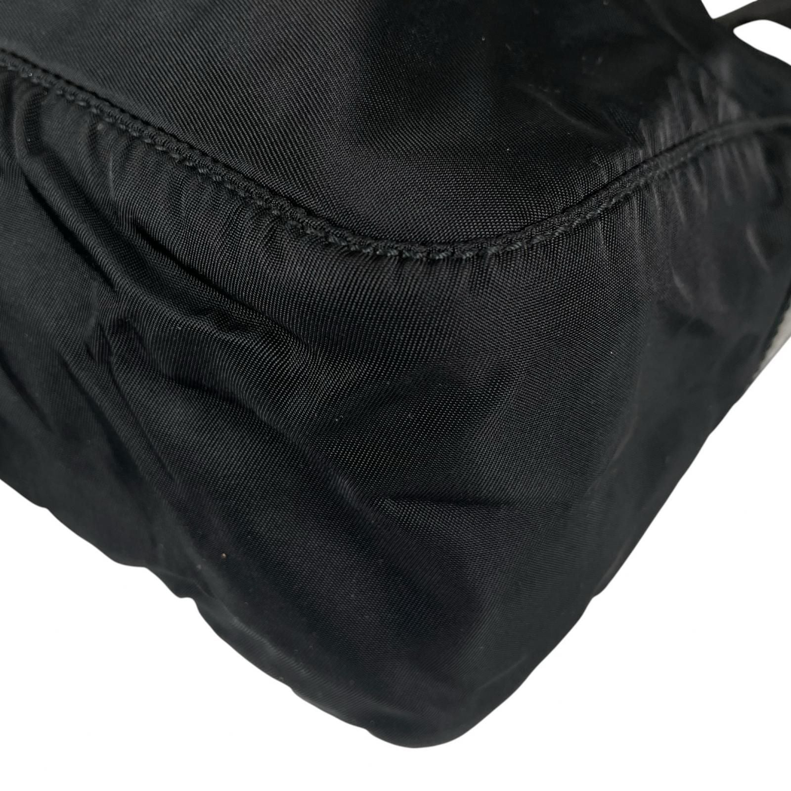 Prada Triangle Logo Shoulder Bag Nylon Black — view 6