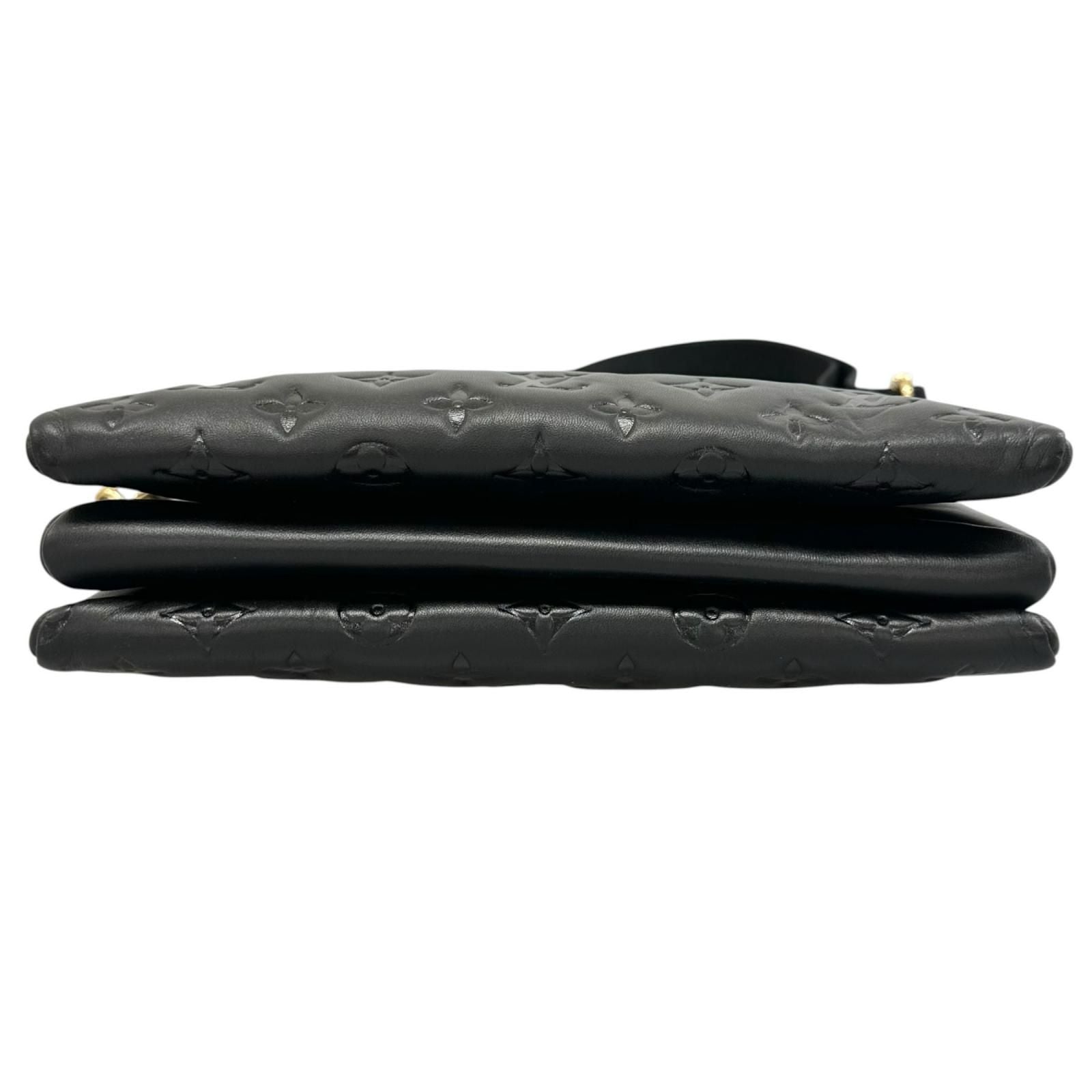Louis Vuitton Coussin PM Shoulder Bag Black Monogram Embossed — view 4