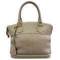 Louis Vuitton Lockit PM Handbag Leather Gray Suhali
