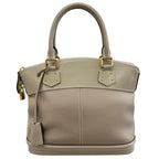 Louis Vuitton Lockit PM Handbag Leather Gray Suhali