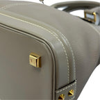 Louis Vuitton Lockit PM Handbag Leather Gray Suhali — view 8