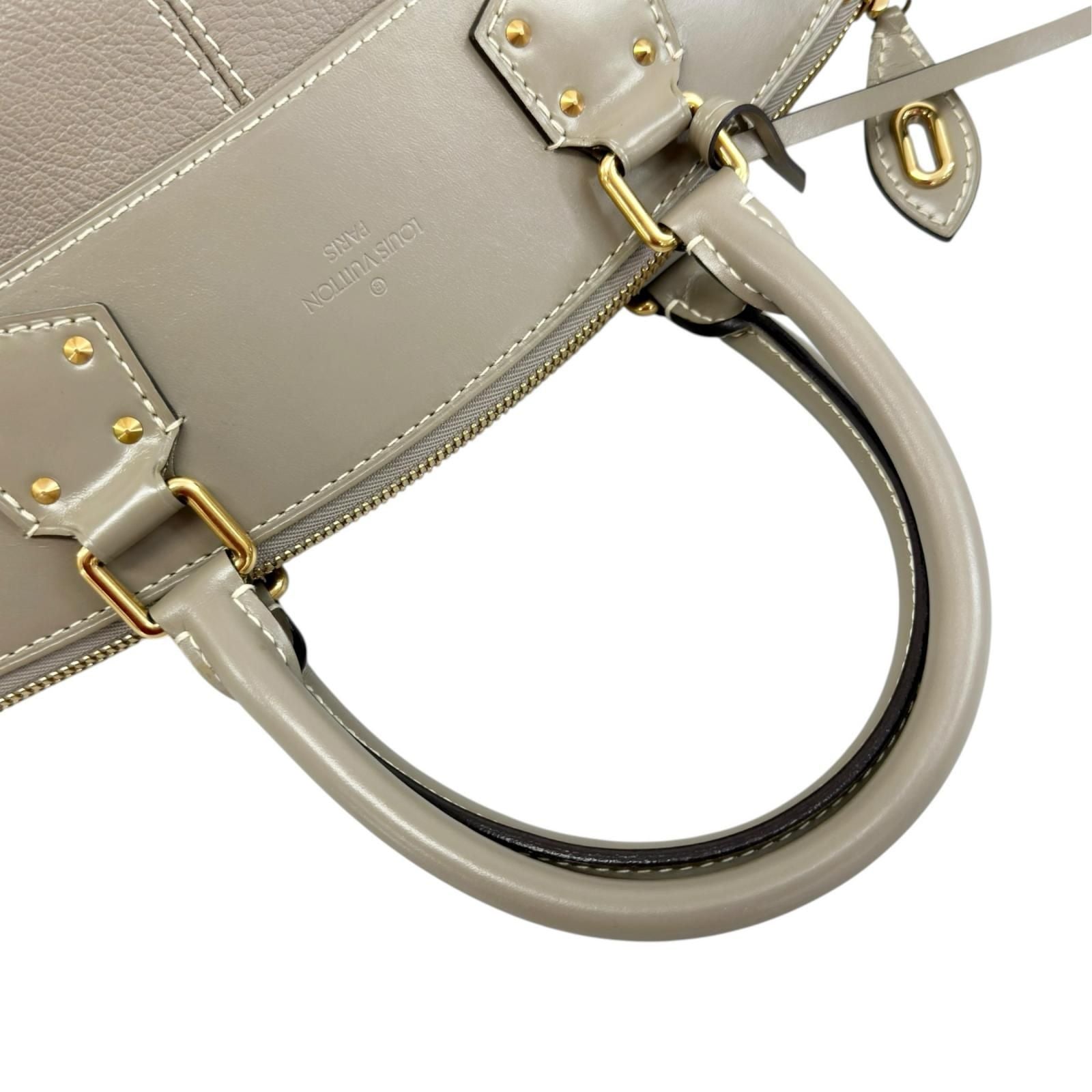 Louis Vuitton Lockit PM Handbag Leather Gray Suhali — view 6