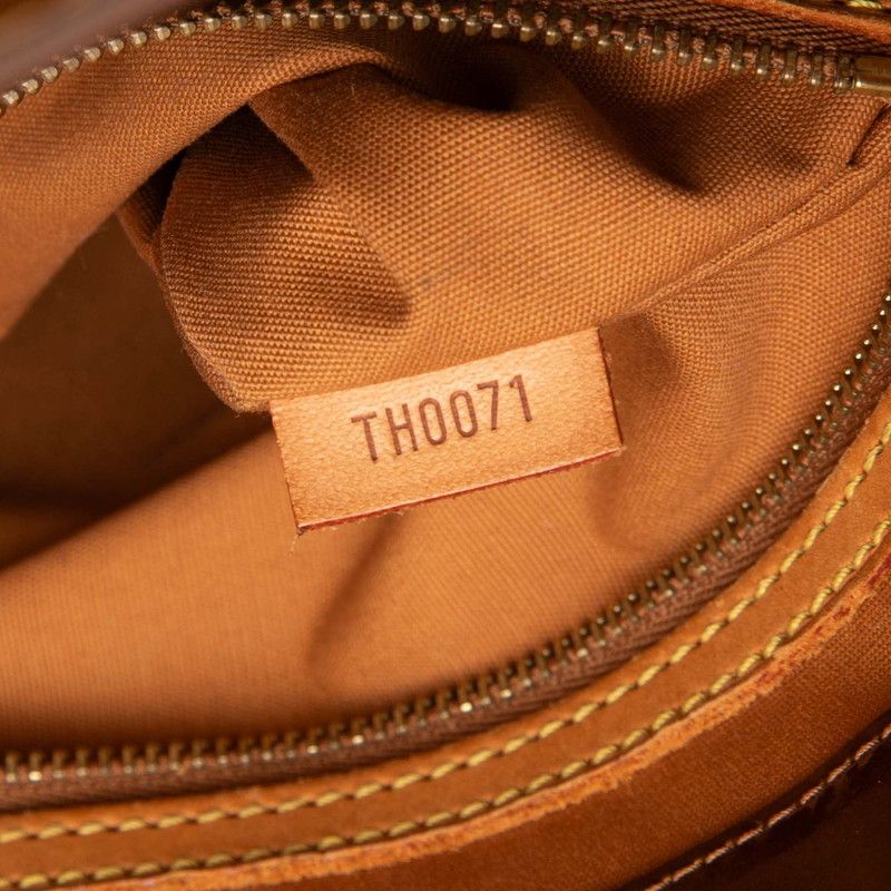 Louis Vuitton Monogram Vernis Reed MM Tote Blanc Brown Patent Leather — view 6